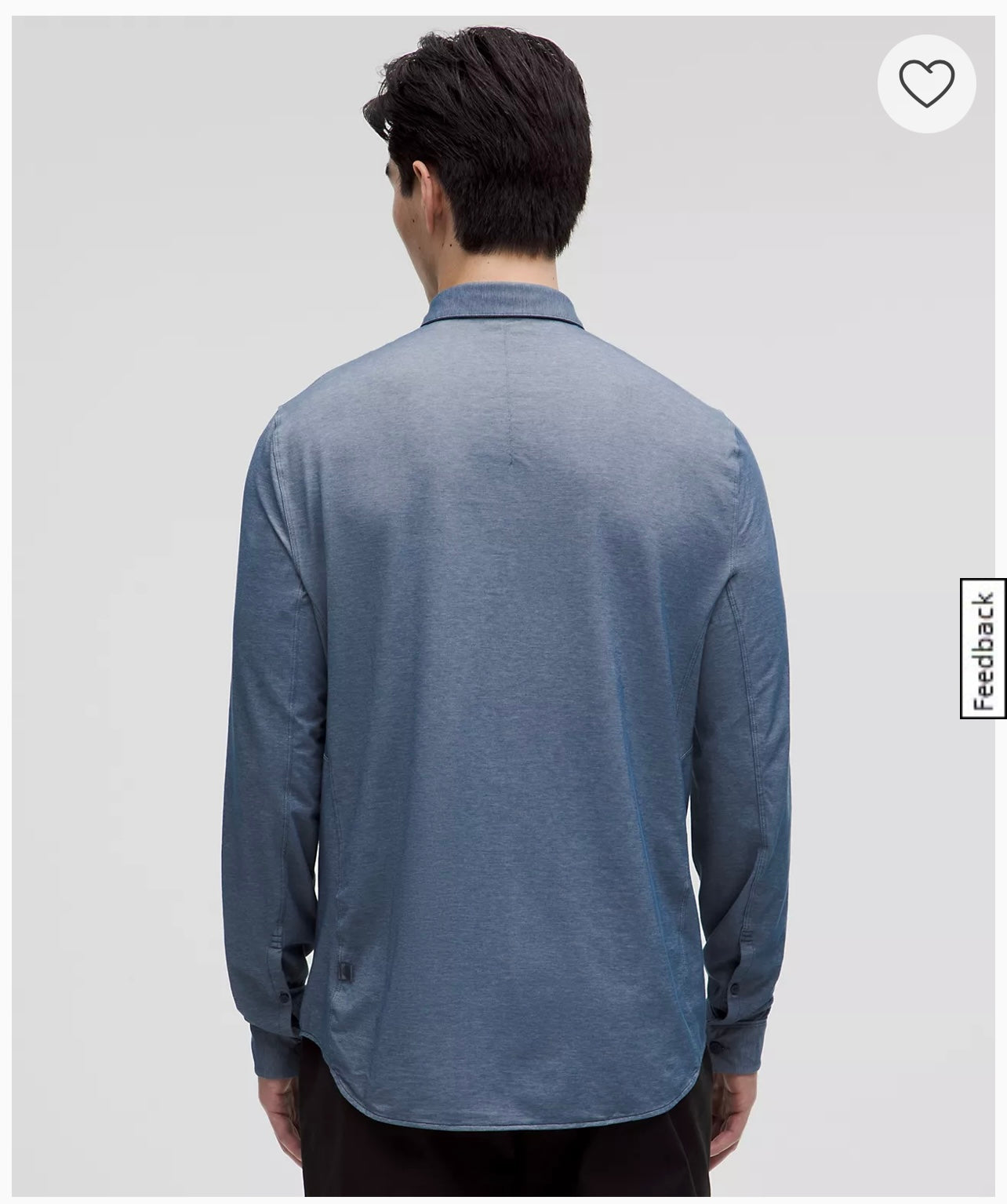 Lululemon "Commission Long-Sleeve Shirt in Mineral Blue" (Size L)