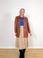 Vintage Leather Midi Skirt in Beige SOLD AS IS (Size XL)
