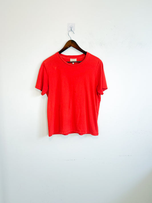 Sezane Cotton T-Shirt in Red (Size L)