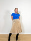 Vintage Leather Midi Skirt in Beige SOLD AS IS (Size XL)
