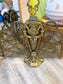 Vintage Art Deco Brass Folding Fireplace Fan NO SHIPPING