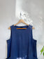 COS Wool Blend Shift Dress with Pockets in Slate Blue (Size L)