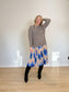 Paul Smith "Pleated Skirt in Blue/Taupe Floral" (Size S)