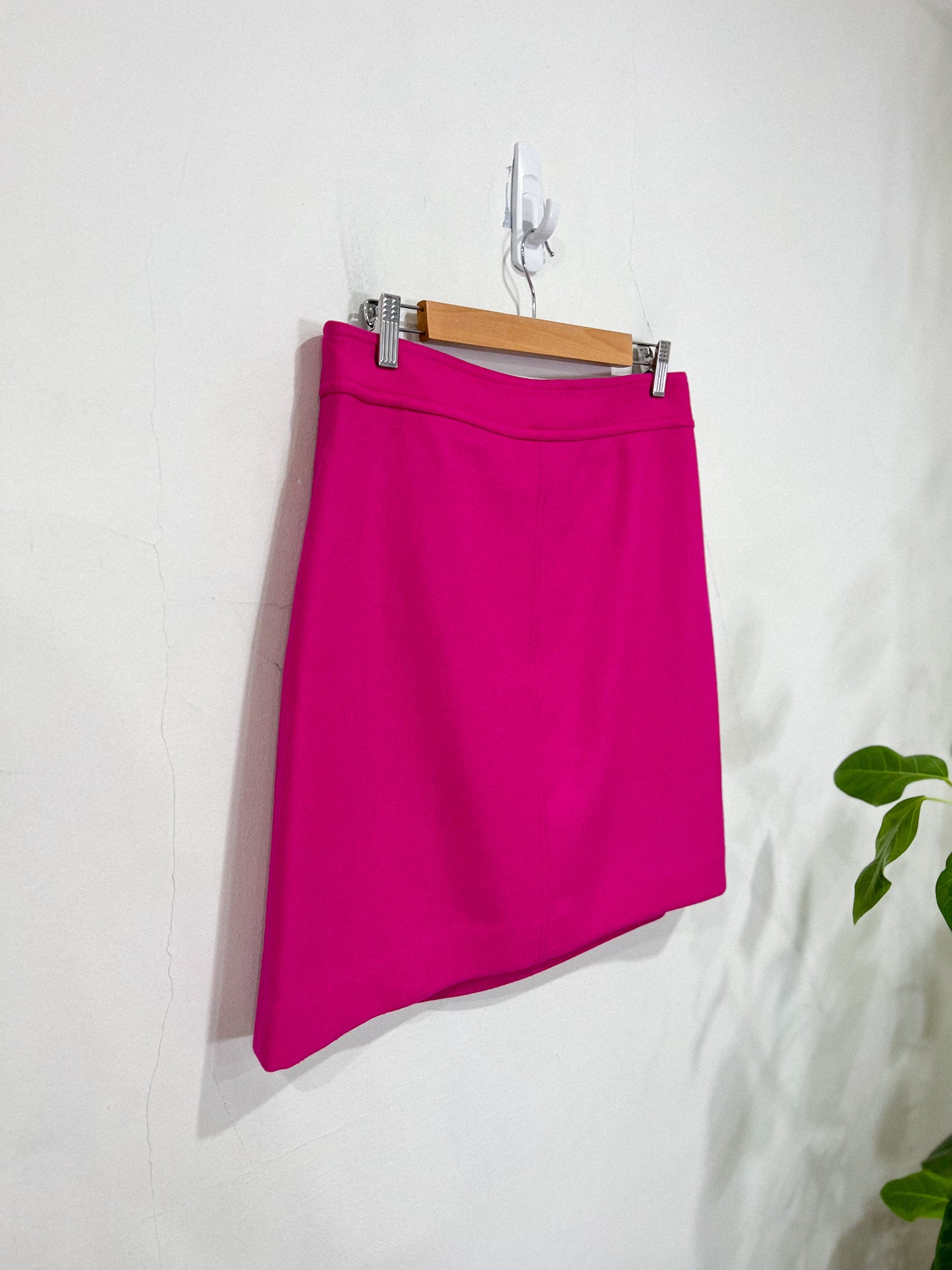 J.Crew "Princess Mini Skirt in double-serge wool in Hot Pink" (Size 10)