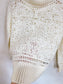 Alpha Studio Crochet Woven Turtleneck Sweater in Cream  SOLD AS IS (Size S)