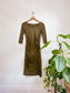 PACT 3/4 Sleeve Bodycon dress in Olive Green (Size S)