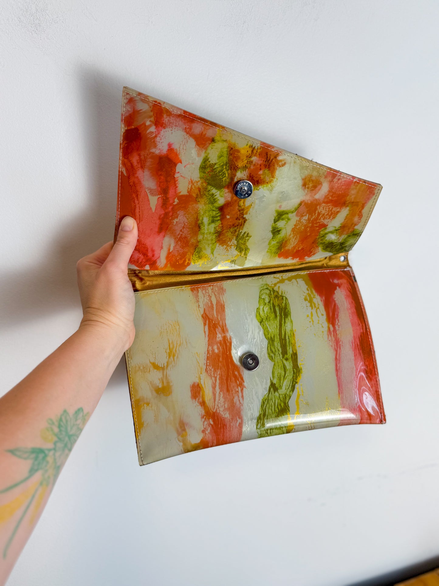 One of a Kind Plastic Multi-Colour Clutch Purse