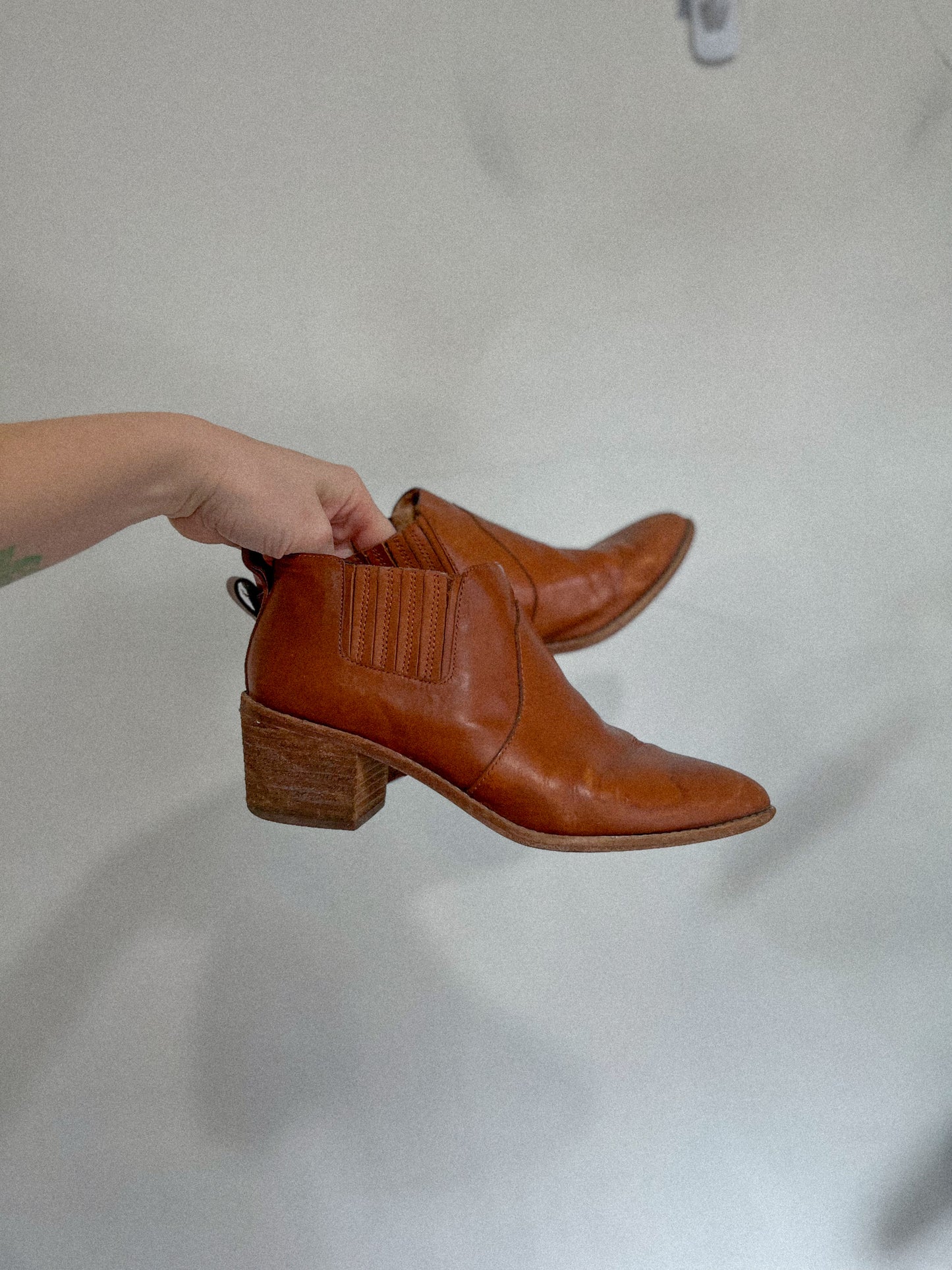 Madewell Brown Leather Ankle Boots (Size 8)