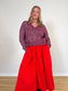 KOTN Sustainable Alpaca & Merino Wool Sweater in Burgundy (Size S/M)