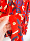 Vintage France Silk Blend Patterned Blouse (Size L/XL)