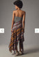 Anthropologie "Maeve Strapless Asymmetrical Midi Dress in Mixed Print" NWT (Size S)