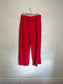 Abercrombie & Fitch Wide Leg Linen Pants in Red (Size L)