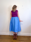 Banana Republic Full Midi Skirt in Blue (Size M/L)