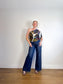 Roberto Cavalli "Multicolor Abstract Butterfly Silk One Shoulder Blouse" (Size M/L)