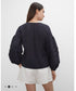 Club Monaco "Tuck Sleeve Wrap Top" in Navy (Size XS)