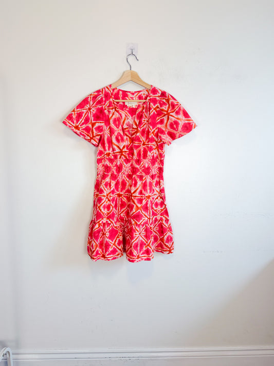 Anthropologie " The Somerset Mini Dress in Pink/Red" (Size S/M)