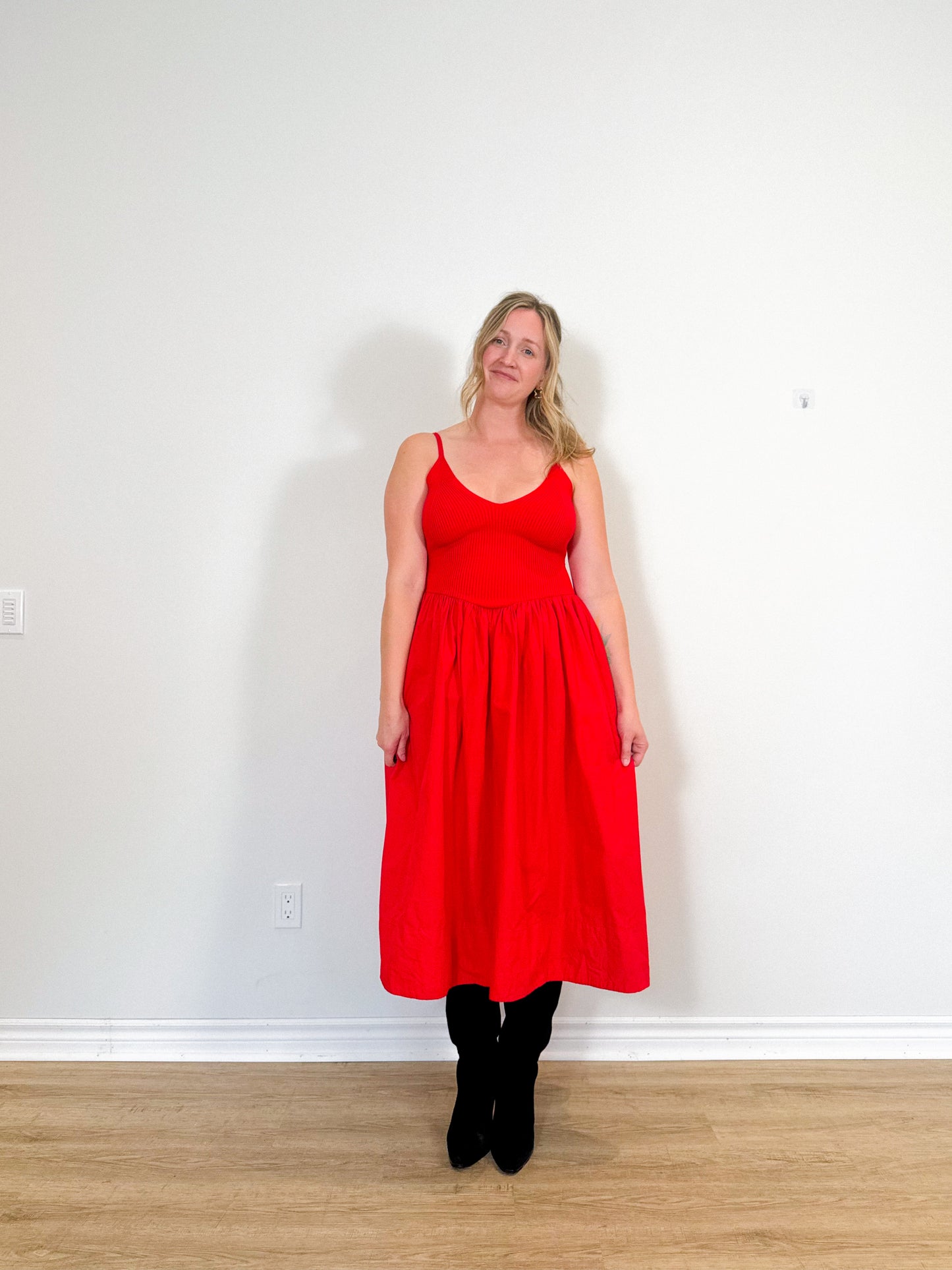 Torn by Ronny Kobo "Monica Dress in Red" (Size S/M)