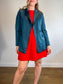 Ever New Satin Blazer in Teal (Size M/L)