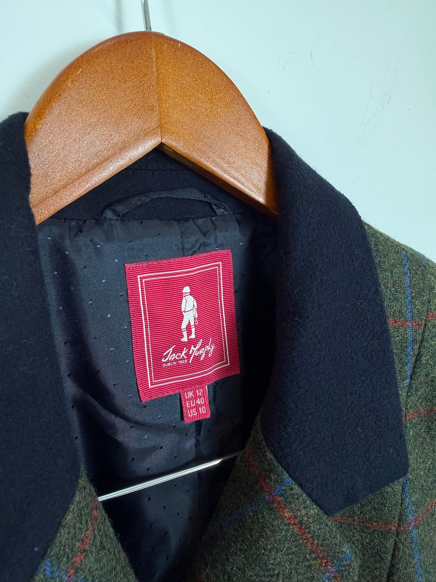 Jack Murphy Dublin "Isabella Tweed Coat in Green" (Size M)