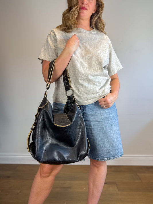 Matt & Nat Large Slouchy Shoulder Bag in Black