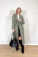 Torn by Ronny Kobo Tyra Peacoat in Moss Green (Size L)