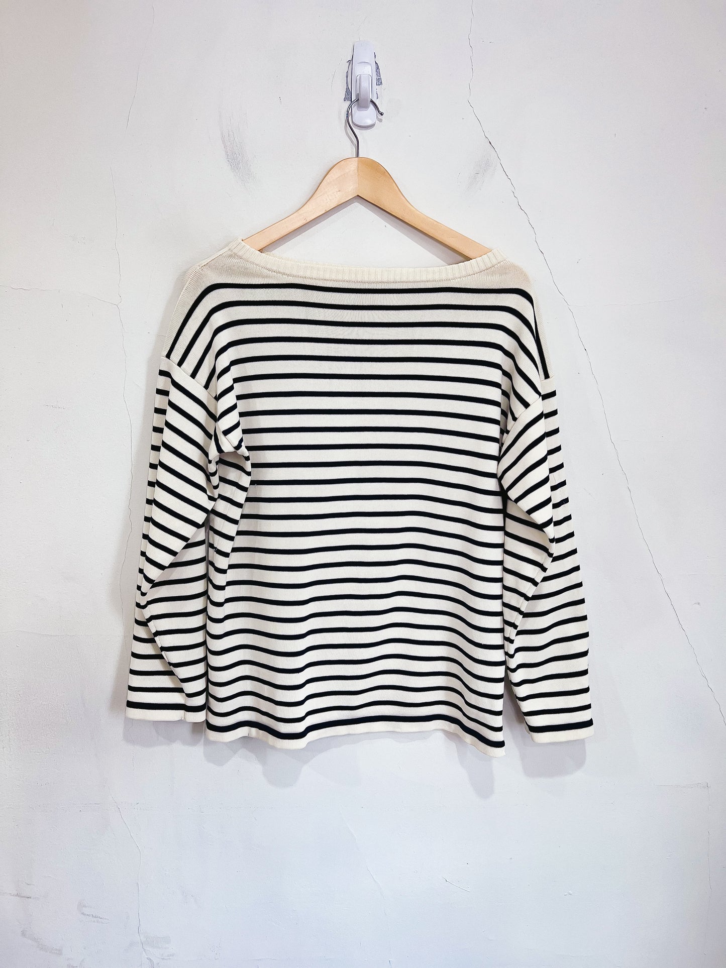 Andersen-Andersen "Boatsman Sweater in Navy/Cream Stripe (Size S/M)