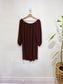 Wilfred "Duree Off-Shoulder Long Sleeve Dress in Brown" (Size L)