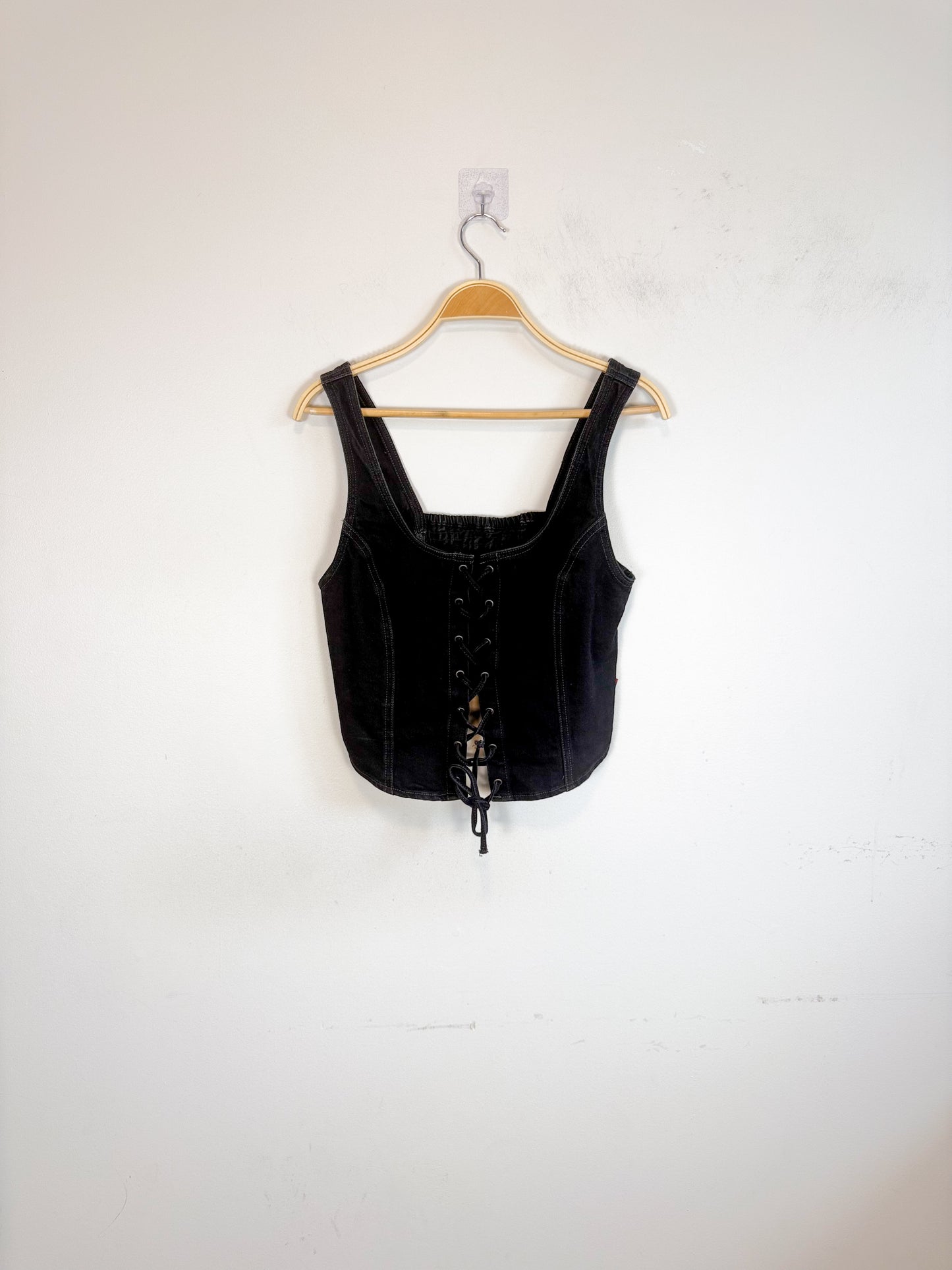 Levi’s Denim Corset Top in Black (Size L)