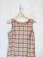 Vintage Check Print Shift Dress (Size M)