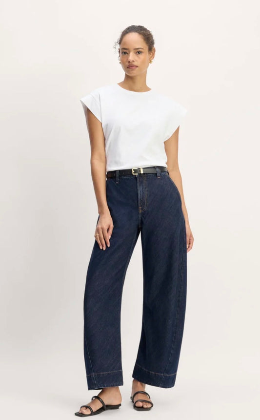 Everlane "The Summer Barrel Jean in Dark Wash" NWT (Size 25)