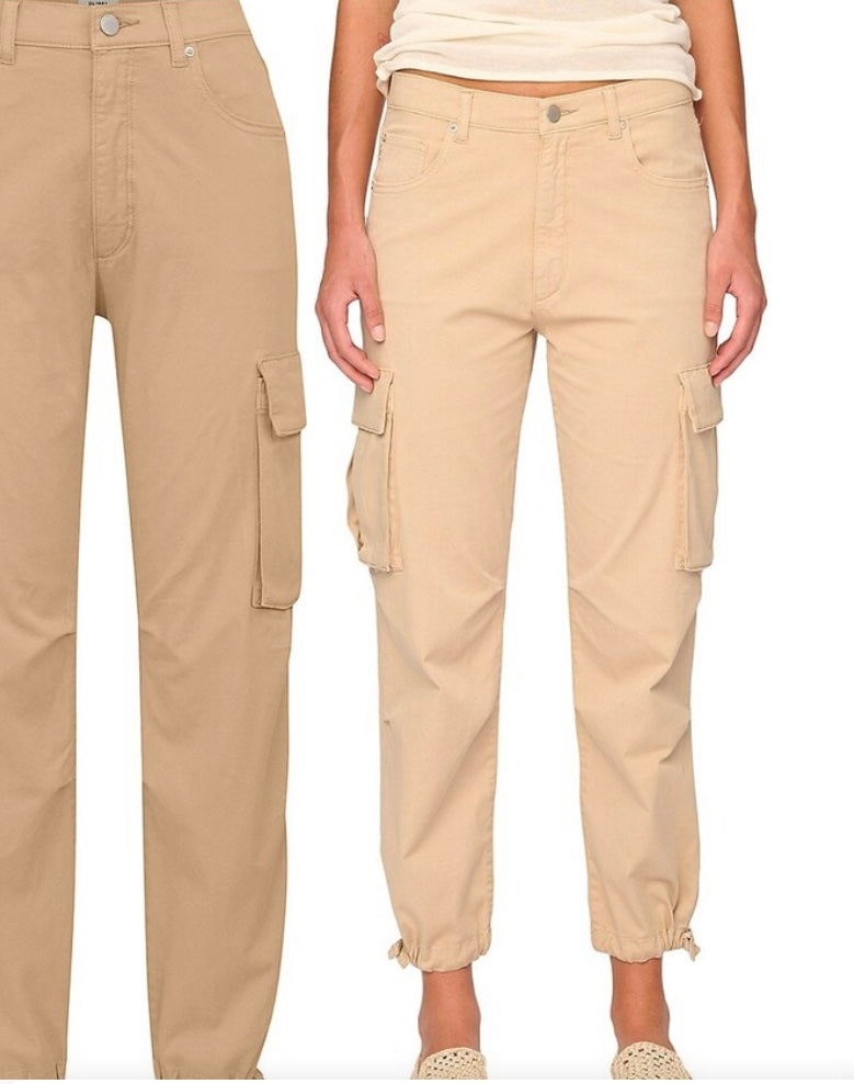 DL1961 "Gwen Cargo Pant in Soft Beige" (Size 29)