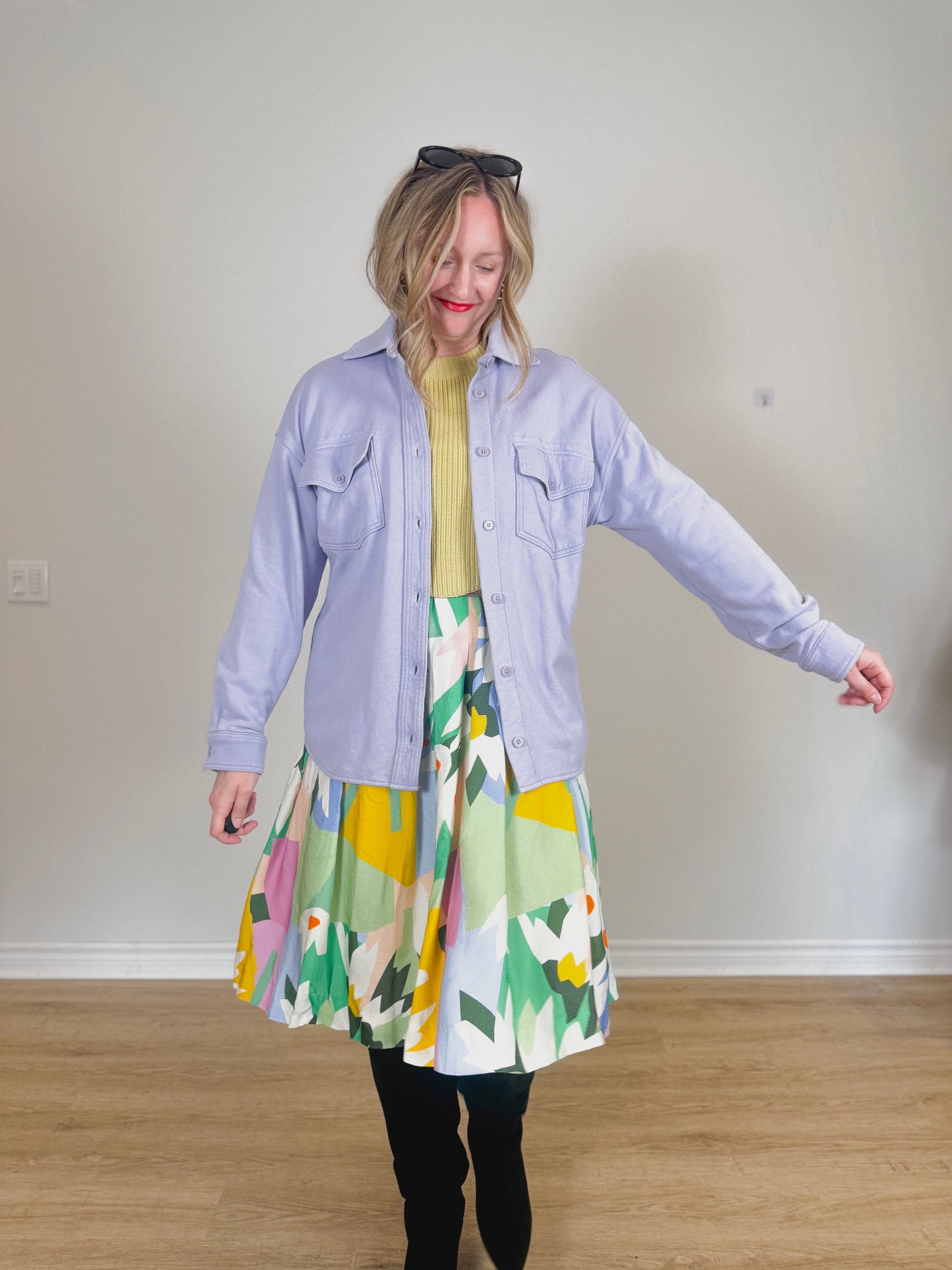 Gorman Floral Skirt in Multi-Colour (Size L/XL)