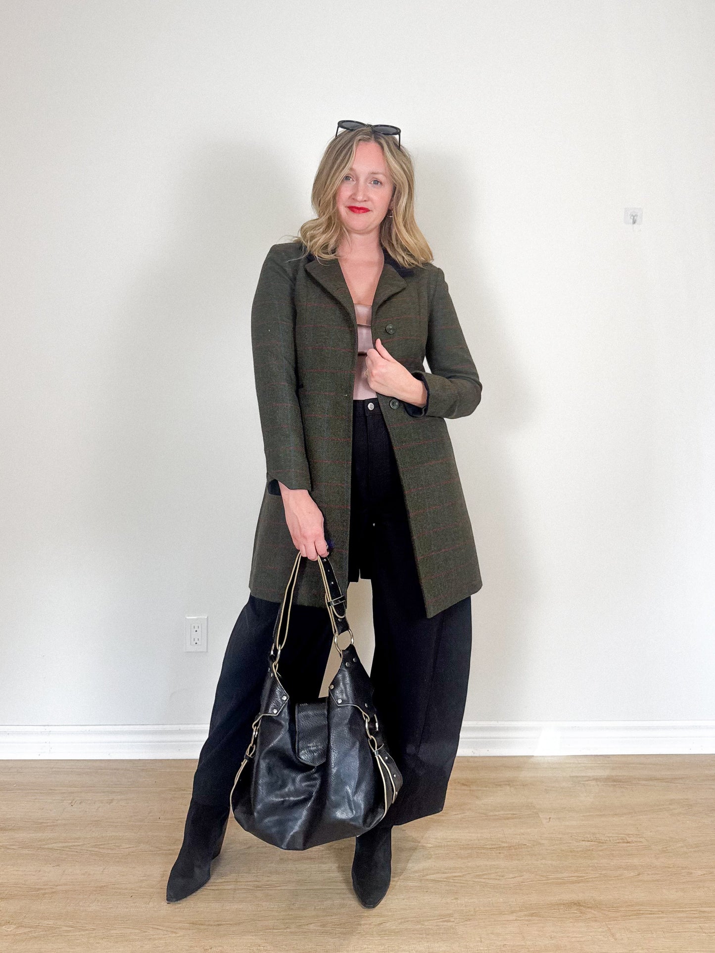 Jack Murphy Dublin "Isabella Tweed Coat in Green" (Size M)