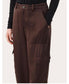 Part Two "Crine Satin Cargo Trouser in Brown" (Size S)
