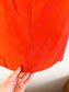 Vintage Silk Beaded Sleeveless Top in Orange (Size M)