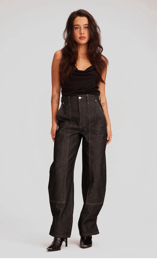 Etica Sustainable Denim "Franklyn Utility Barrel in Granite" (Suze 26)