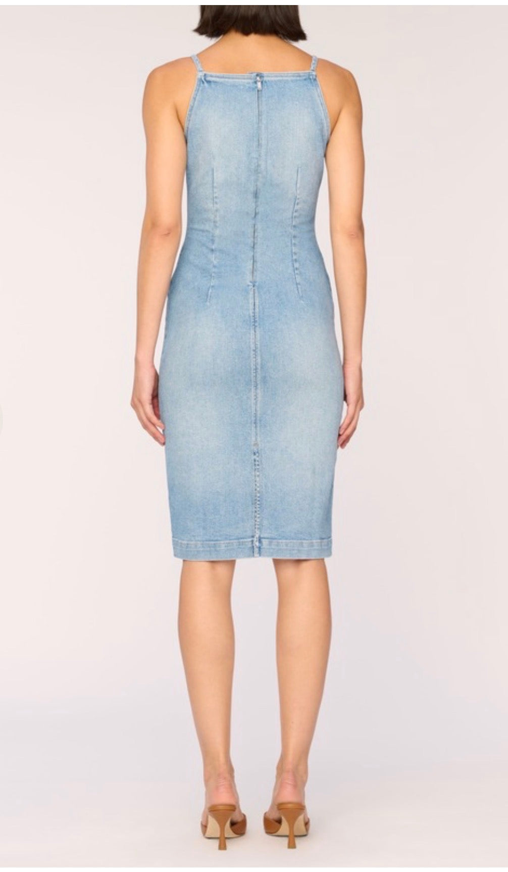 Anthropologie DL1981 "Esme Apron Denim Dress in Light Wash" (Size S)