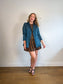 Ever New Satin Blazer in Teal (Size M/L)