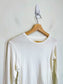 Gillian Stevens Slow Fashion Long Sleeve Tee in Off-White (Size S/M)