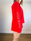 Reebok by Pyer Moss Long Sleeve Mock Neck Top in Red (Size L)