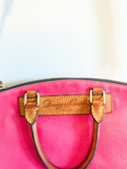 Dooney & Burke "Juliette Satchel Purse in Hot Pink"