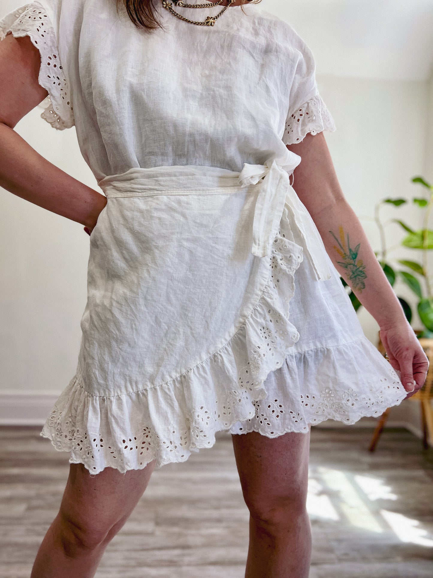 Wilfred "Ninette Dress" in White (Size L)