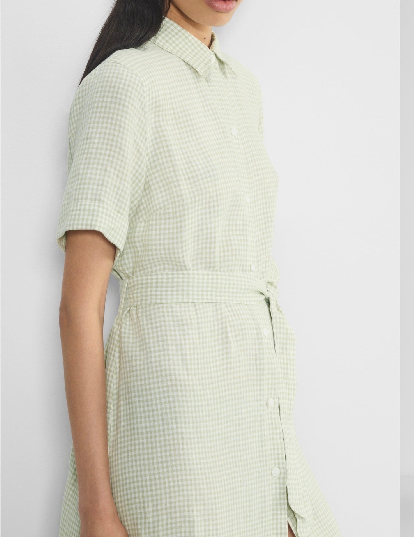 Wilfred "Eleta Linen Maxi Dress in Green Gingham" (Size M) Middle Child Vintage Shop Wilfred "Eleta Linen Maxi Dress in Green Gingham" (Size M) Middle Child Vintage Shop