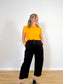 Anthropologie Pilcro "The Arin Mid-Rise Button-Front Barrel Pants in Black" (Size 31)