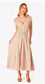 Sandro Striped Midi Dress in Pale Pink , Blue & Mustard (Size S)
