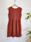 Mantaikotai Slow Fashion "Bogota Linen Dress" in Rust (SIze XS/S)