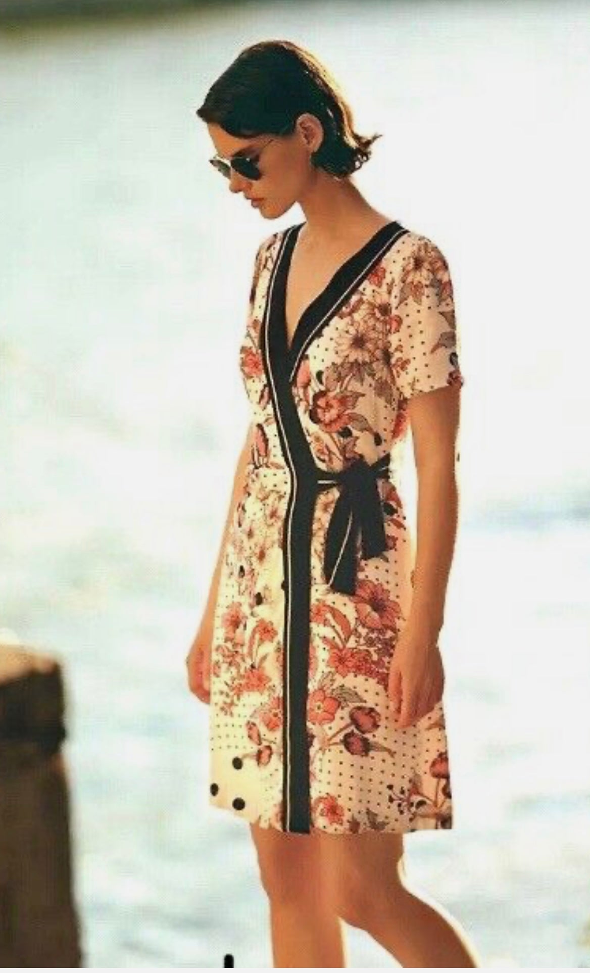 Anthropologie floral wrap dress best sale