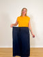 Vintage Liz Claiborne Linen Skirt in Navy (Size 20)