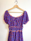 Betsey Johnson "Ditsy Rose Chalis Midi Dress in Veri Peri" NWT (Size M/L)