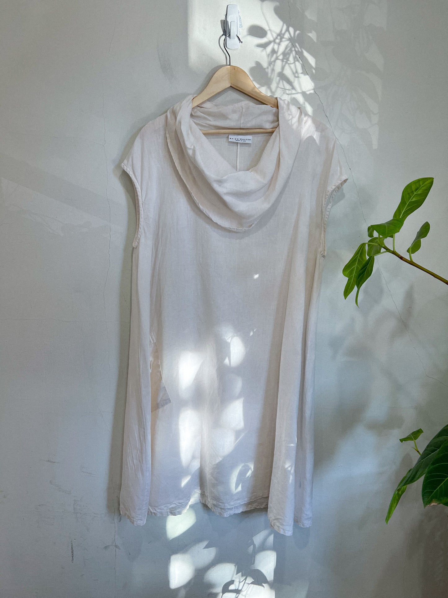 Bryn Walker "Henrietta Dress in White Light Linen" (Size XL)